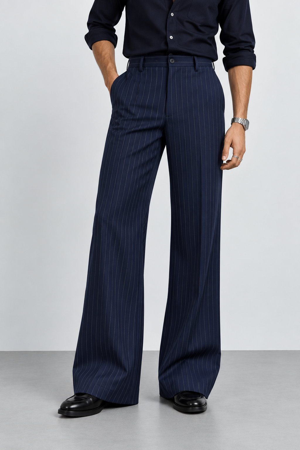 PinStripe Navy Blue Bootcut